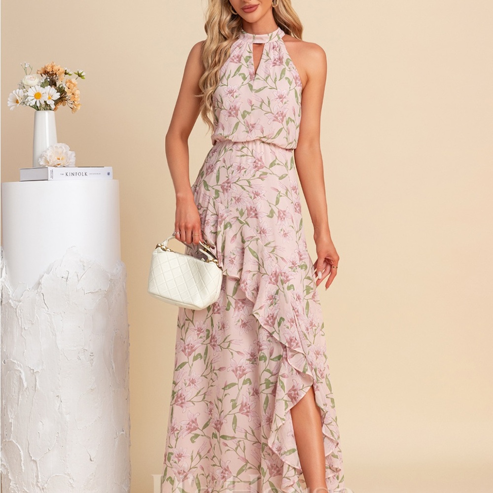 JJ's House Floral Pink and Green Dress